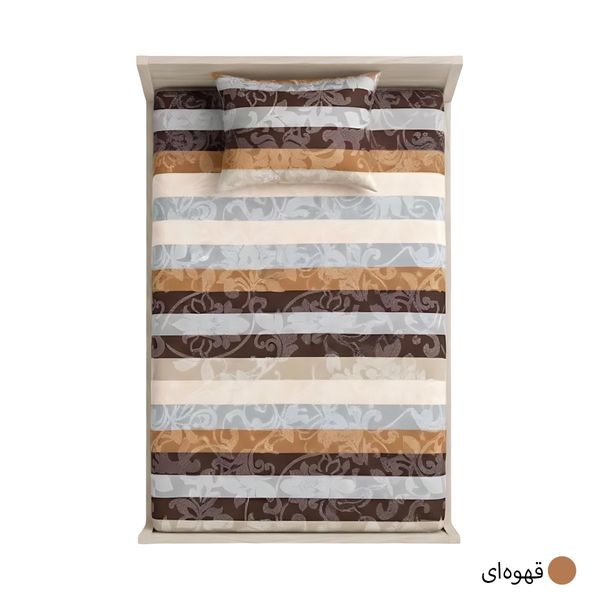 روتختی کش‌دار تترون بروجرد یکنفره مدل پیام همراه روبالشتی | سایز 200*90