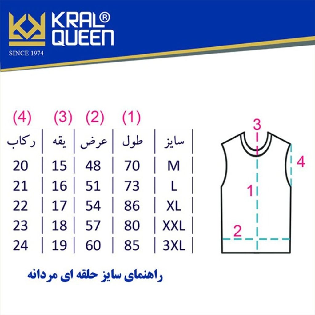 مشخصات زیرپوش حلقه ای مردانه سفید نخ پنبه