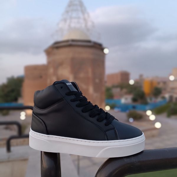 نیم بوت مردانه مشکی ضدآب pull and bear کیفیت بالا