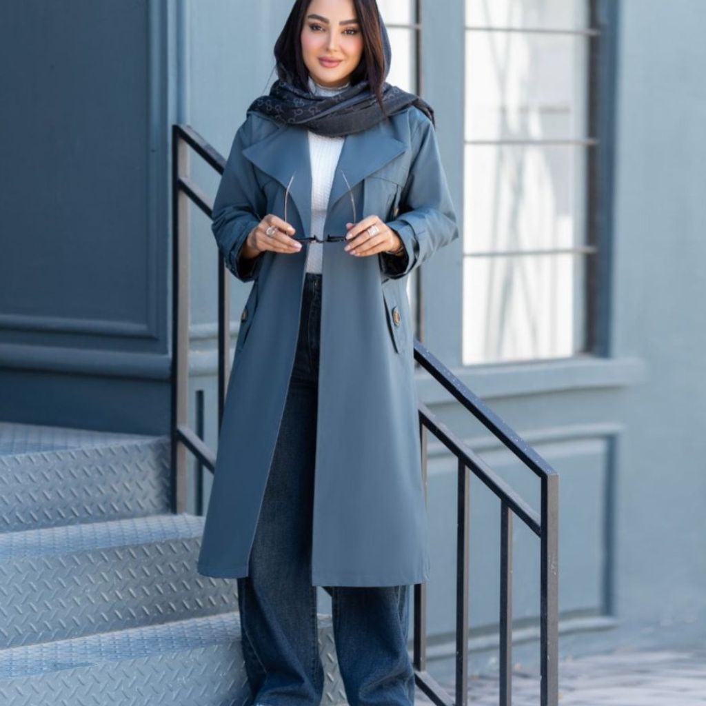 خرید اینترنتی مانتو بارانی زنانه مدل نورا