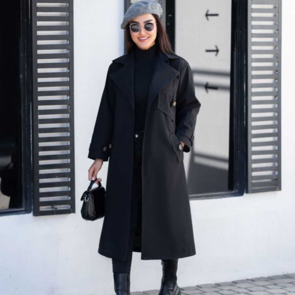 خرید انلاین مانتو بارانی زنانه مدل نورا