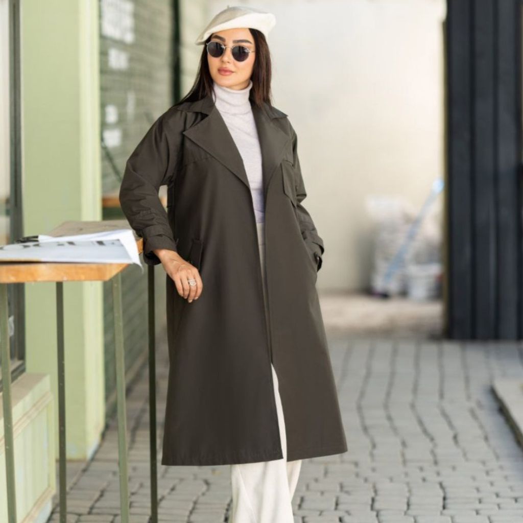 خرید انلاین مانتو بارانی زنانه مدل نورا