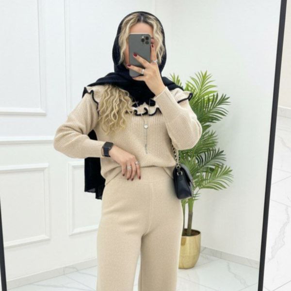 بلوز و شلوار بافت طرح پینترستی