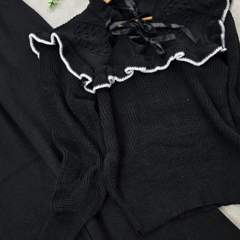 خرید انلاین بلوز و شلوار بافت طرح پینترستی