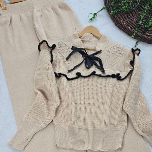 بلوز و شلوار بافت طرح پینترستی