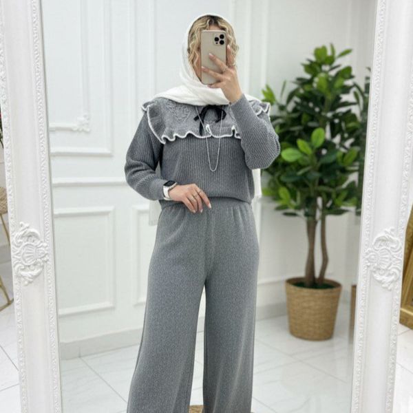 بلوز و شلوار بافت طرح پینترستی