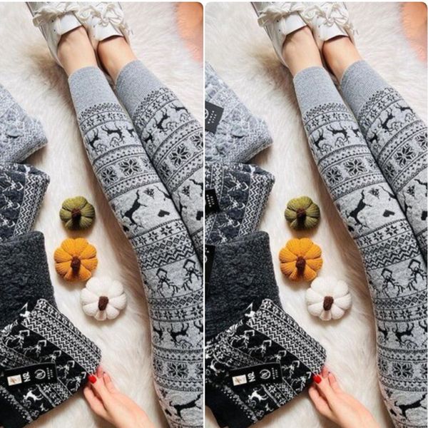 شلوار زنانه بافت طرح گوزن