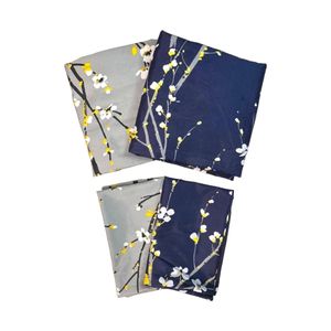 قیمت ارزان ملحفه کشدار تک نفره طرح شکوفه بهاری | روتختی کشدار با روبالشی گلدار