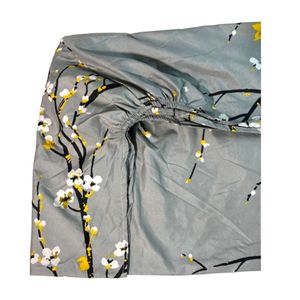 مشخصات ملحفه کشدار تک نفره طرح شکوفه بهاری | روتختی کشدار با روبالشی گلدار