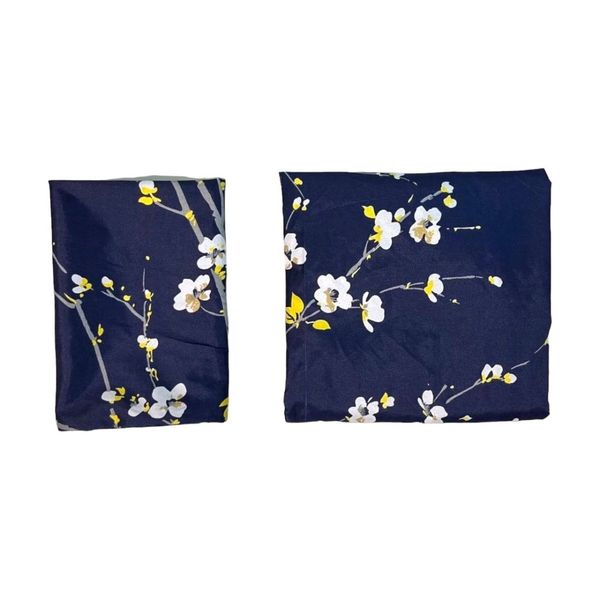 ملحفه کشدار تک نفره طرح شکوفه بهاری | روتختی کشدار با روبالشی گلدار