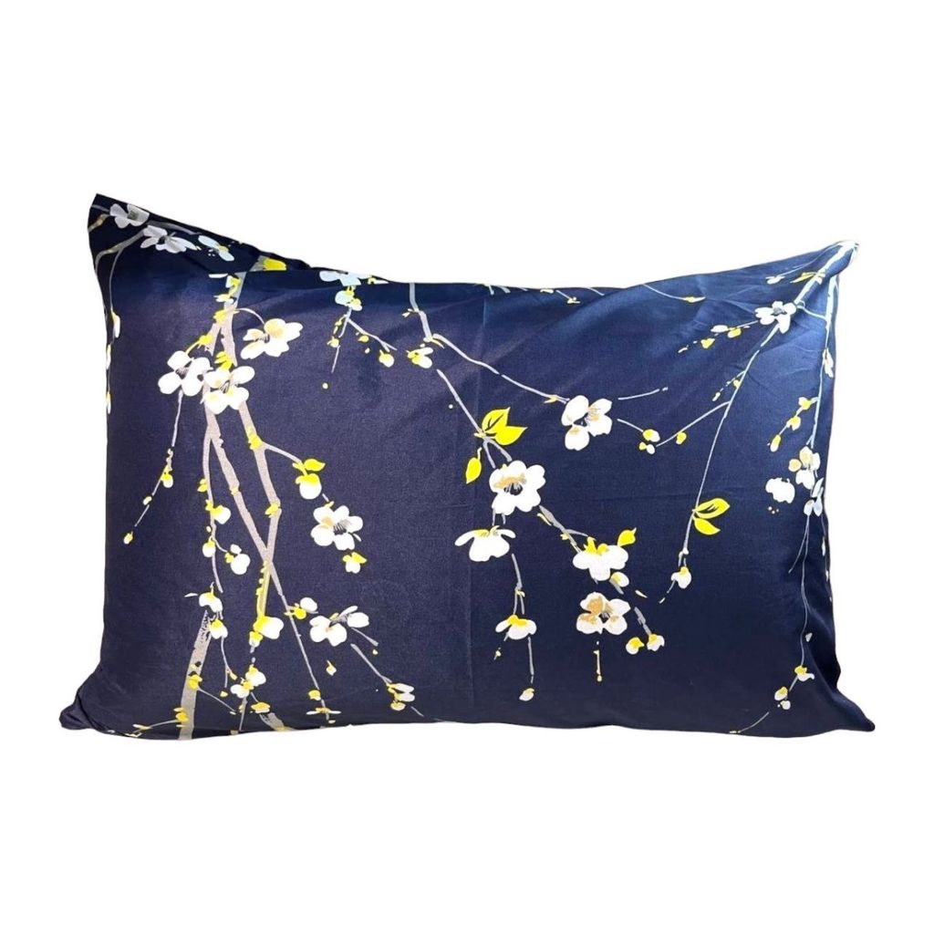 خرید اینترنتی ملحفه کشدار تک نفره طرح شکوفه بهاری | روتختی کشدار با روبالشی گلدار