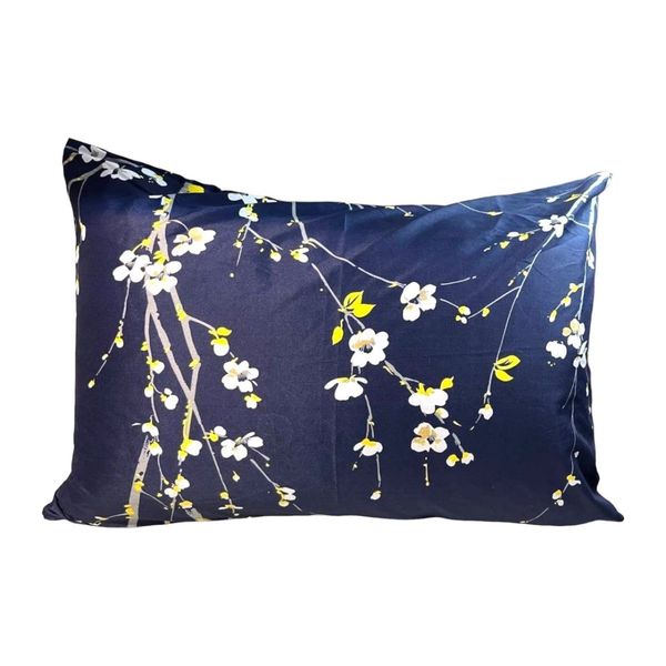 ملحفه کشدار تک نفره طرح شکوفه بهاری | روتختی کشدار با روبالشی گلدار