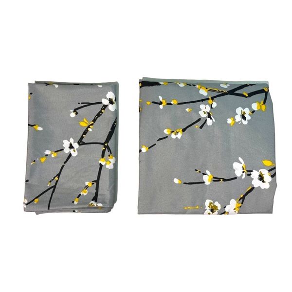 ملحفه کشدار تک نفره طرح شکوفه بهاری | روتختی کشدار با روبالشی گلدار