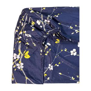 فروش اینترنتی ملحفه کشدار تک نفره طرح شکوفه بهاری | روتختی کشدار با روبالشی گلدار