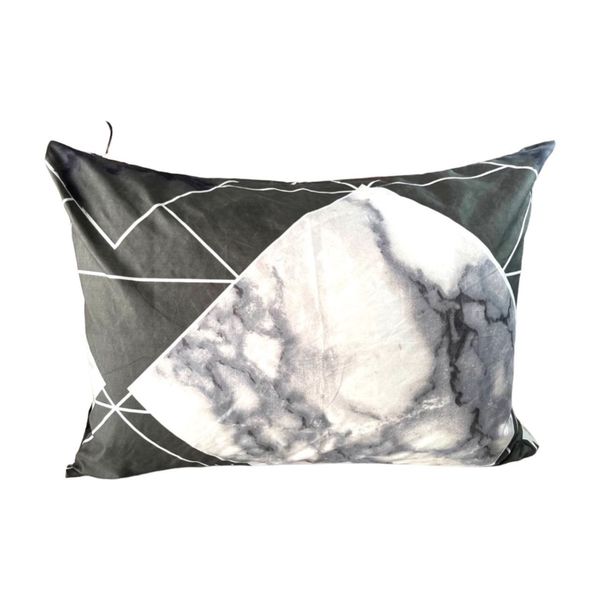 ملحفه کشدار تک نفره طرح بونسا | روتختی کشدار طوسی تیره با روبالشی