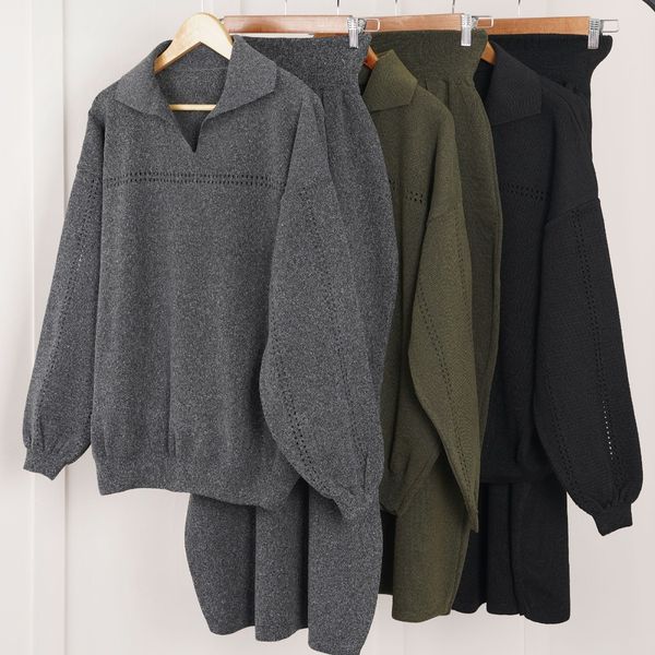 ست بلوز و دامن بافت آلما