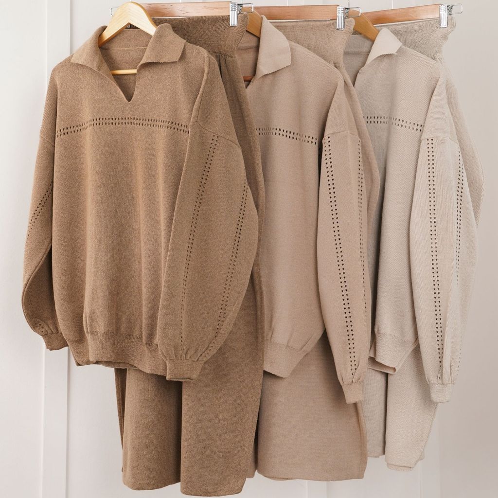 مشخصات ست بلوز و دامن بافت آلما