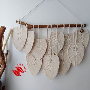 دیوارکوب‌ برگ مکرومه دکوراتیو طرح افرا