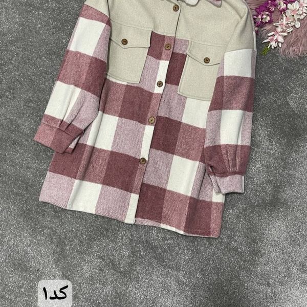 پالتو زنانه طرح ترکیبی فوتر پشمی