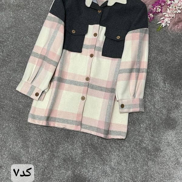 پالتو زنانه طرح ترکیبی فوتر پشمی