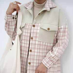 خرید اینترنتی پالتو زنانه طرح ترکیبی فوتر پشمی