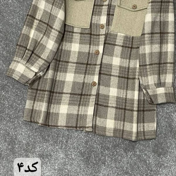 پالتو زنانه طرح ترکیبی فوتر پشمی