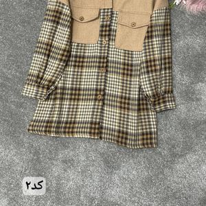 خرید انلاین پالتو زنانه طرح ترکیبی فوتر پشمی