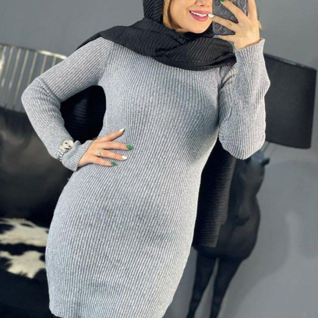 فروش اینترنتی بافت زنانه طرح یقه اسکی