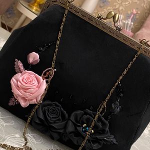 خرید اینترنتی کیف مجلسی رز صورتی