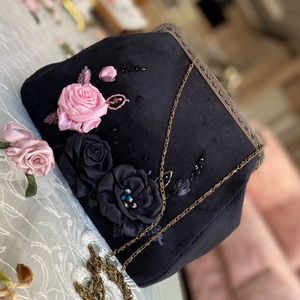 قیمت ارزان کیف مجلسی رز صورتی