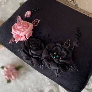 مشخصات کیف مجلسی رز صورتی