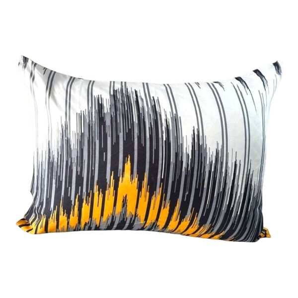 ملحفه کشدار تک نفره طرح آبشار رنگی | روتختی کشدار زرد و سیاه