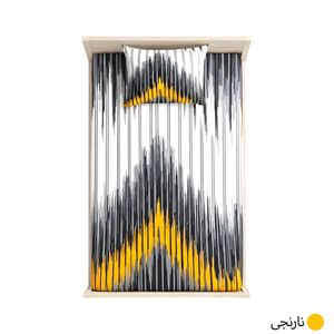 ملحفه کشدار تک نفره طرح آبشار رنگی | روتختی کشدار زرد و سیاه