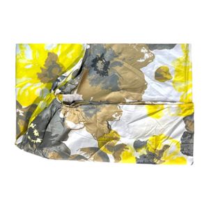 خرید انلاین ملحفه کشدار یکنفره مدل گل‌های زرد - طرح گل‌های زرد و خاکستری