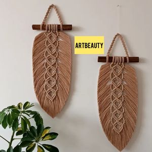 دیوارکوب ست دو عددی مکرومه بافی طرح روشنا