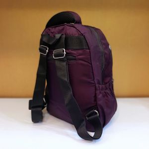 قیمت ارزان کوله پشتی Camel زیپ فلزی رنگ بنفش بادمجونی