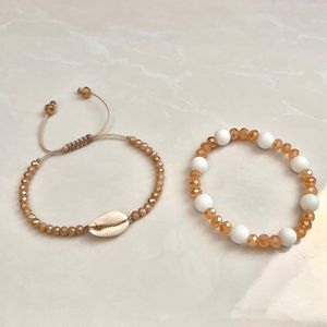 خرید آنلاین دستبند دست ساز دو لاین طرح صدف - sadafbra -  dastband - 001