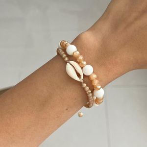 دستبند دست ساز دو لاین طرح صدف - sadafbra -  dastband - 001