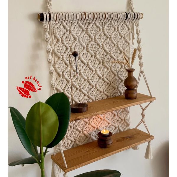 شلف لاکچری مکرومه پربافت