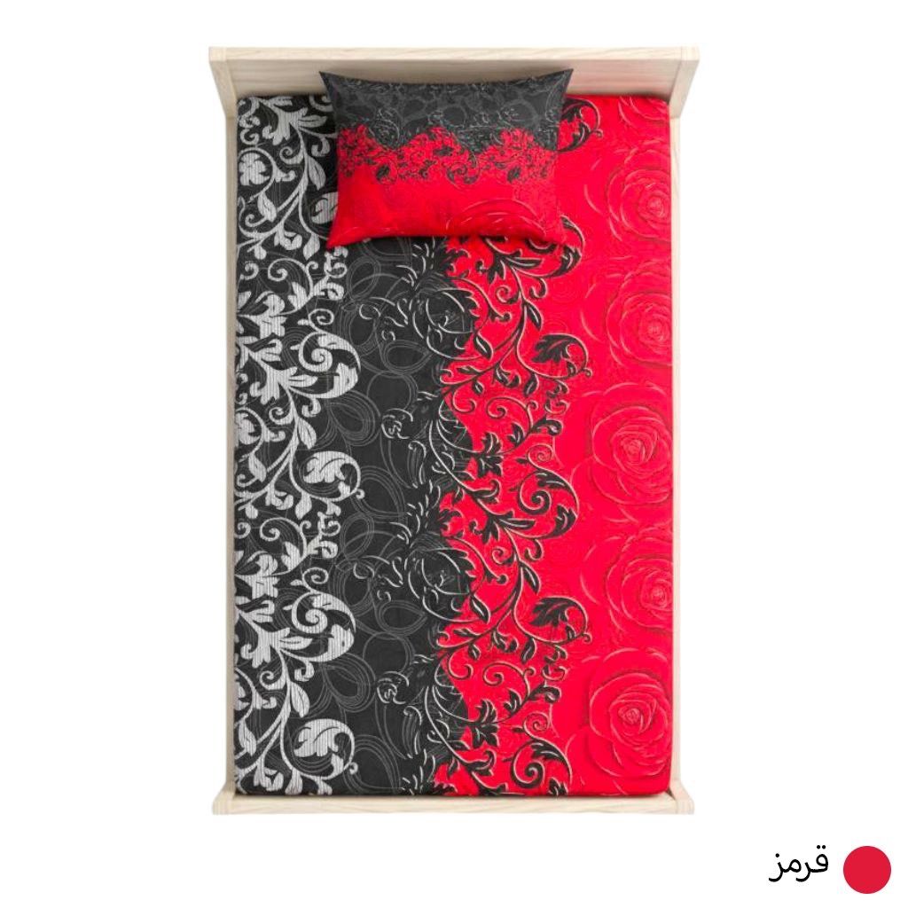 خرید آنلاین سرویس ملحفه تشک یک نفره طرح گل رز سایز 200*90 سانتی متر