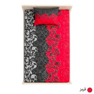 سرویس ملحفه تشک یک نفره طرح گل رز سایز 200*90 سانتی متر