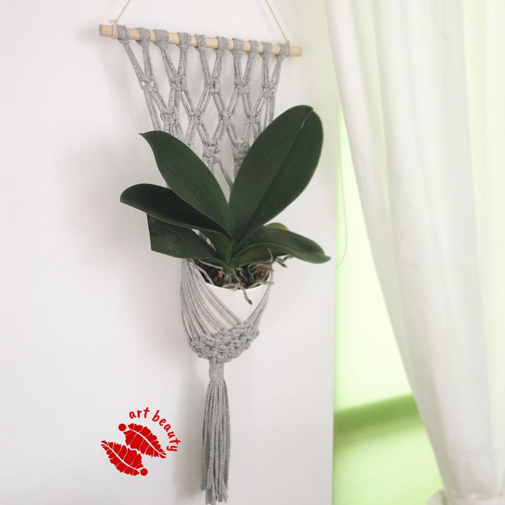 فروش اینترنتی هولدر گلدان مکرومه طرح نوین