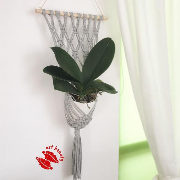 هولدر گلدان مکرومه طرح نوین