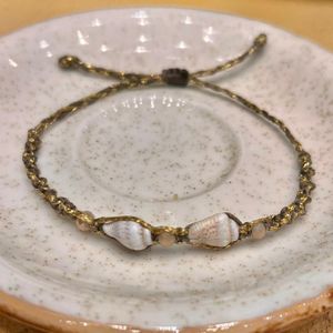 دستبند دست ساز با مهره و صدف - sadafbra - dastband - 011