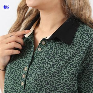 خرید اینترنتی تیشرت زنانه یقه دار شیک