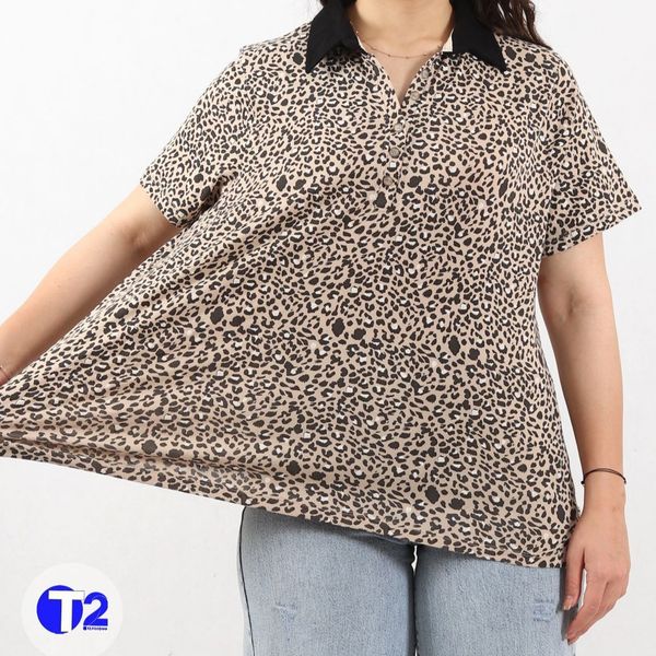 تیشرت زنانه یقه دار شیک