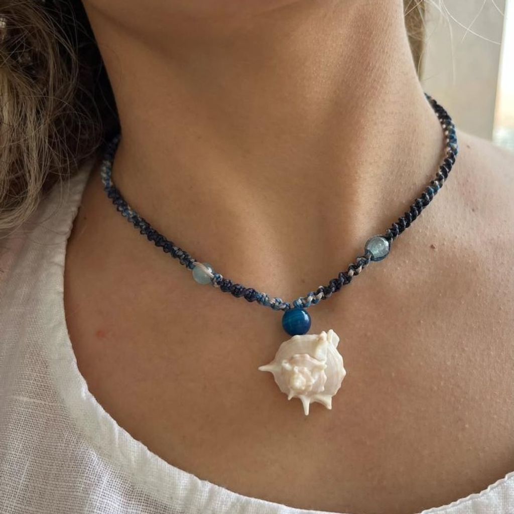 خرید انلاین گردنبند دست ساز با مهره و صدف - sadafbra - gardanband - 001