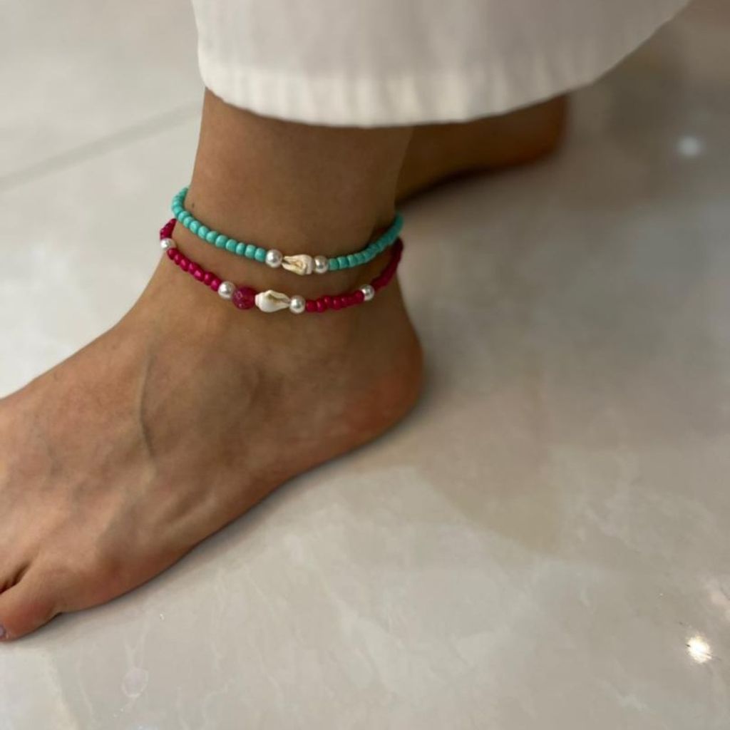 قیمت پابند دست ساز با مهره و صدف - sadafbra - paband - 001