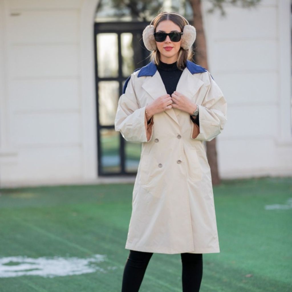 فروش اینترنتی مانتو بارانی ترکیبی مدل مینیاتور