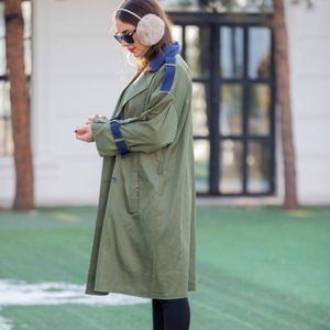 خرید انلاین مانتو بارانی ترکیبی مدل مینیاتور